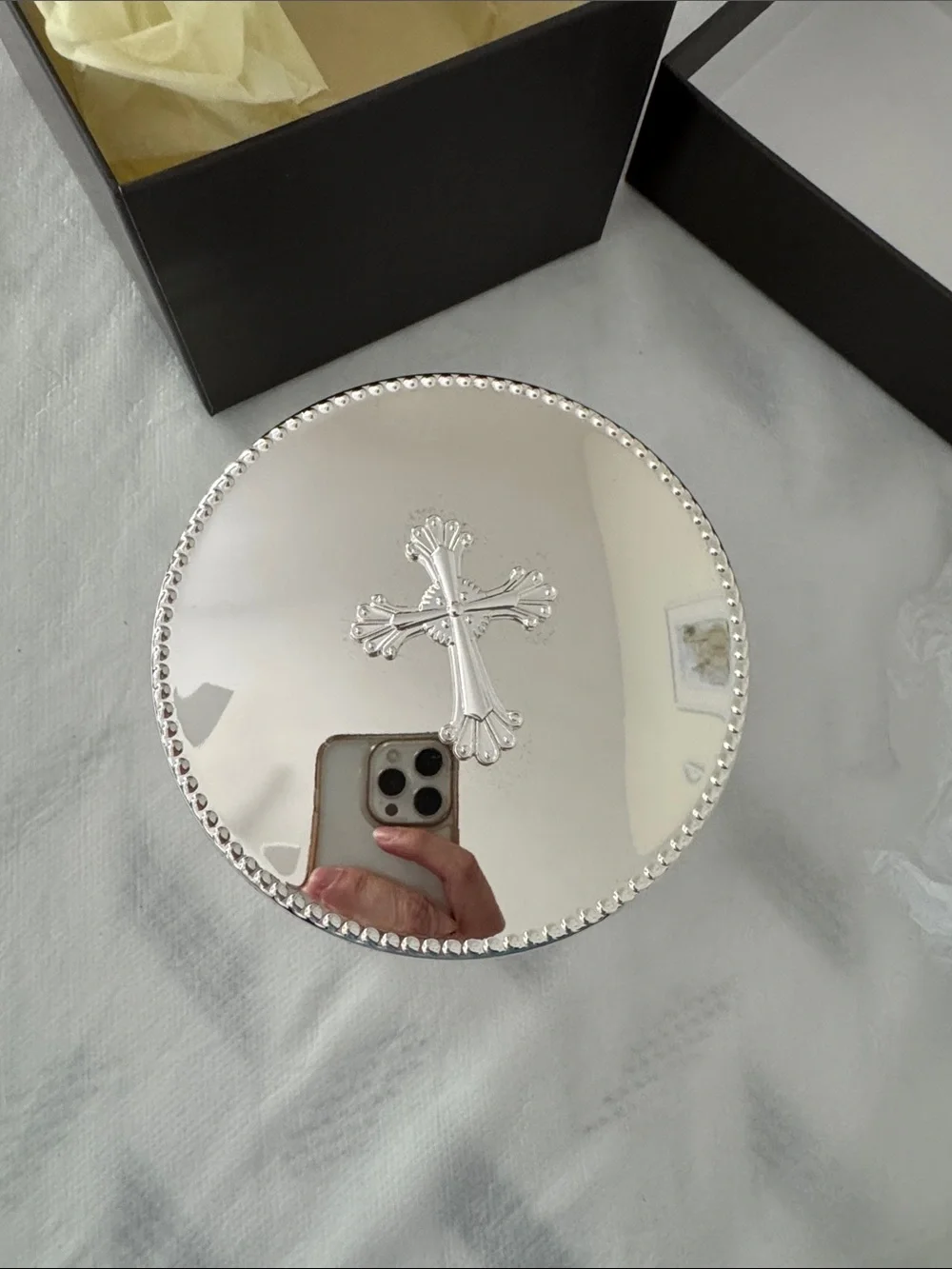 Reed & Barton Silver Cross Box